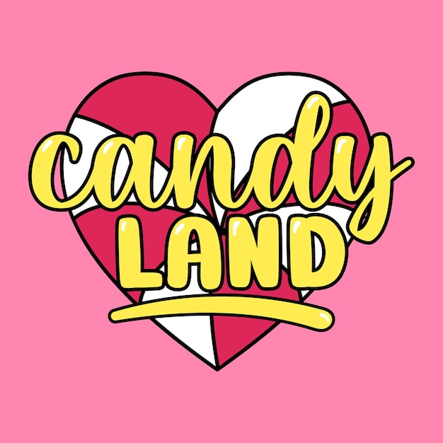 Plik wektorowy candy land z logo candy heart