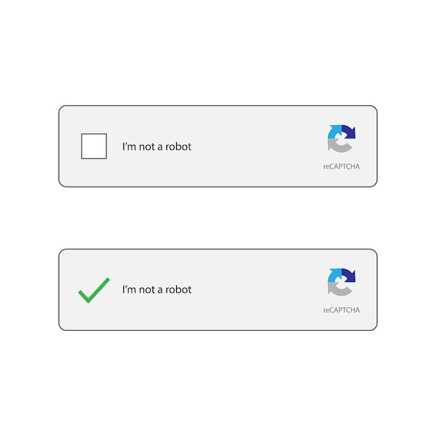 Captcha Jestem na kodzie komputera wektorowego robota