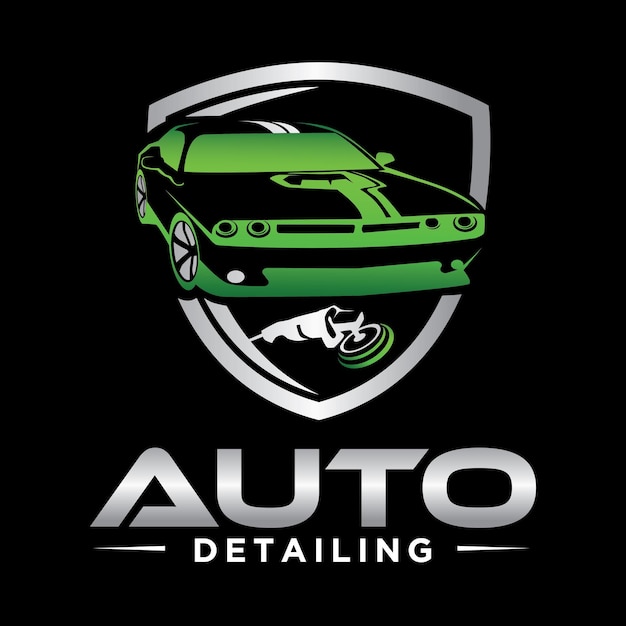 Plik wektorowy car auto detailing serwis logo projekt ilustracja szablon