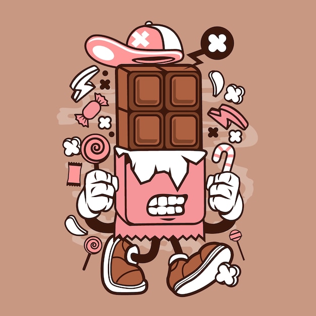 Cartoon Chocolate Bar