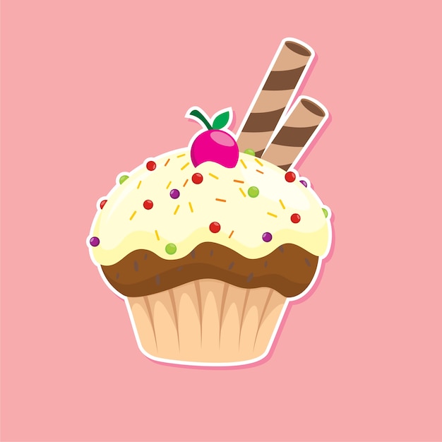 Plik wektorowy cartoon cupcake