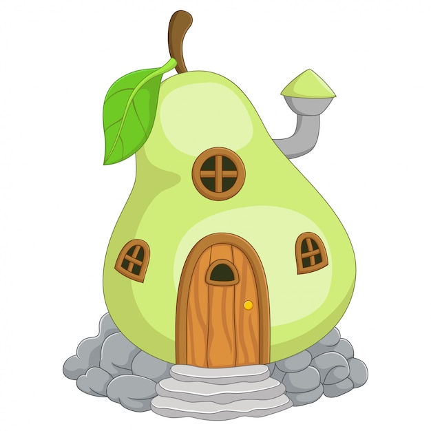 Cartoon Fairy House W Kształcie Gruszki