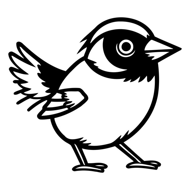 Plik wektorowy cartoon illustration of a cute little bullfinch bird standing