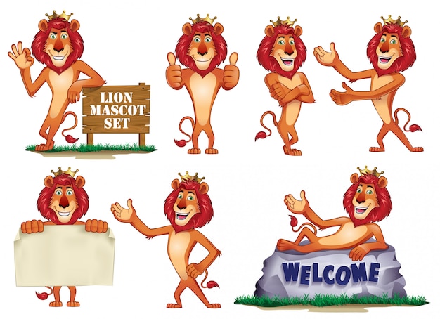 Cartoon Lion Maskotka