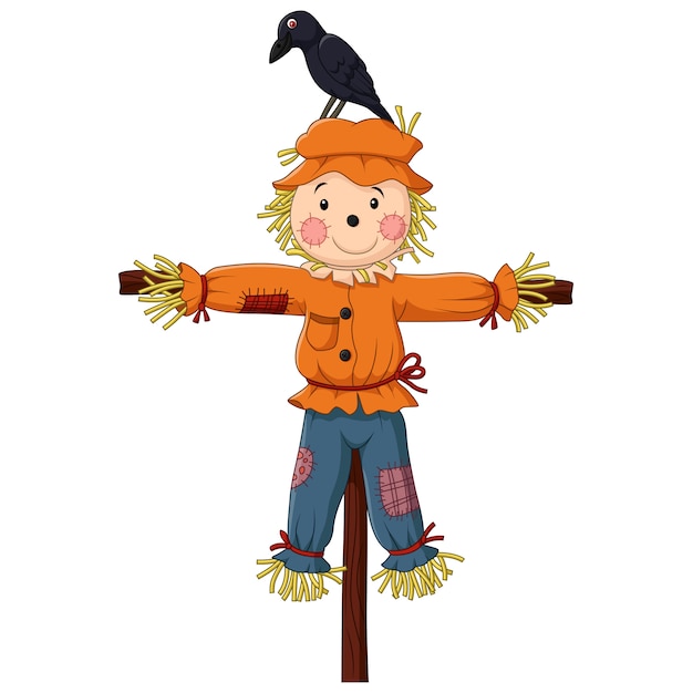 Plik wektorowy cartoon scarecrow