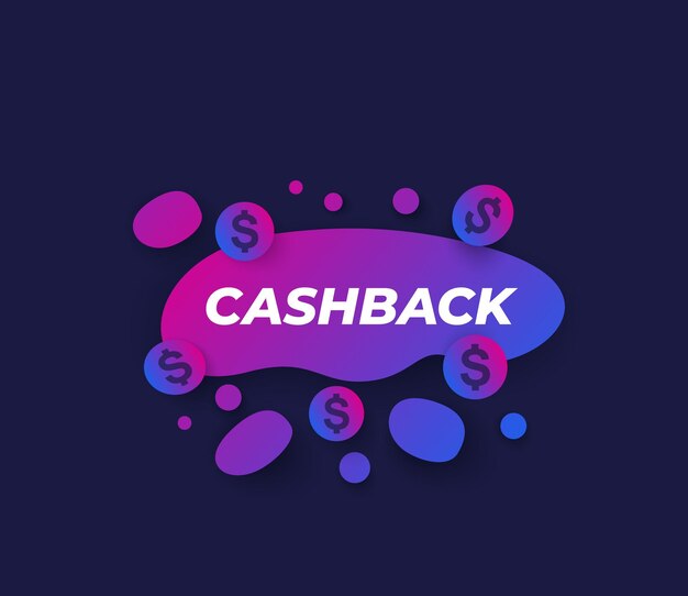 Cashback Oferta Zwrotu Pieniędzy Projekt Wektor