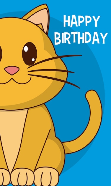 Cat Cute Birthday Cute Card