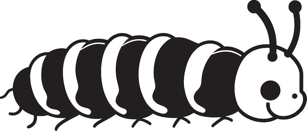 Caterpillar Couture Monochrome Icon W Natures Evolution Metamorphosis Magic Chic Wektorowe Logo Dla C