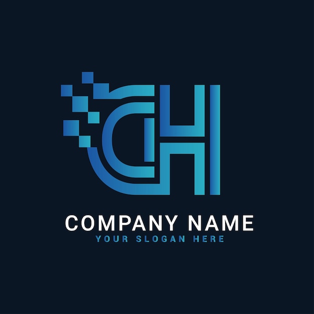 Cch Hc Letter Logotemplatetechnologiaabstrakcyjny List Logo