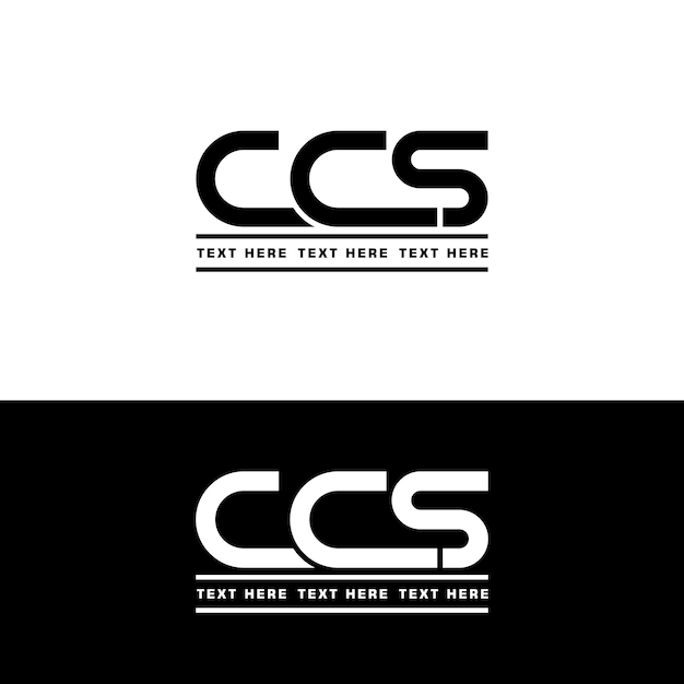 CCS płaski wektor logo projektu logo firmy i marki