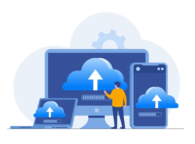 Cdr 05 Feb 2023cdrcloud Pobieranie Plików Systemowych Koncepcja Ochrony Bazy Danych Centrum Danych Zarządzanie Plikami Płaska Ilustracja Wektor Transparent