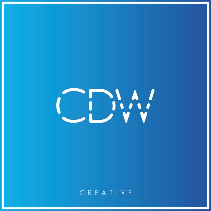 Wektor cdw premium wektor ostatni projekt logo kreatywne logo wektor ilustracja minimalny logo monogram