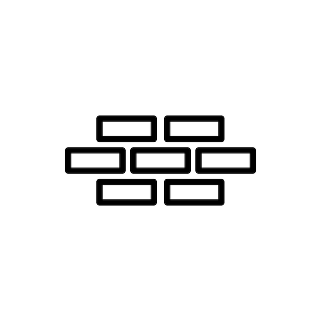 Plik wektorowy cegła do budowy linii ikona wektor cegła do budowy znak izolowane symbol konturu czarny illustra