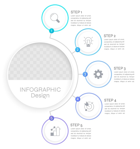 Cele firmy osiągające sposoby szablon projektu infografiki