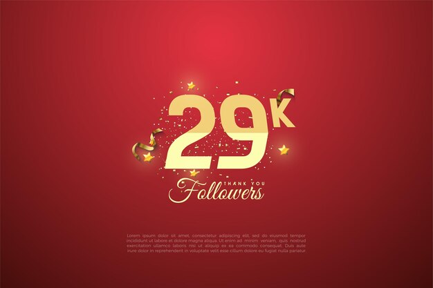 celebracja 29 tys. obserwujących z prostą koncepcją i płaskimi liczbami.