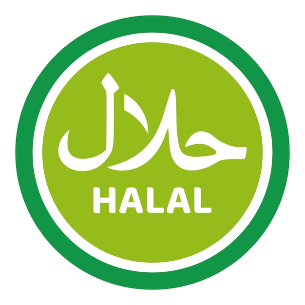 Certyfikat Halal wektor ikona znak