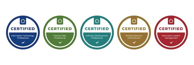 Certyfikat Kwalifikacji Technologii Informacyjnej Z Cyfrowym Odznaką O Okrągłym Kształcie