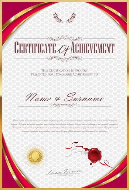 Plik wektorowy certyfikat