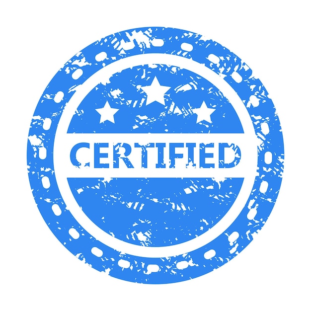 Plik wektorowy certyfikowana pieczęć tekstury pieczątki do zatwierdzenia lub sprawdzenia jakości produktu