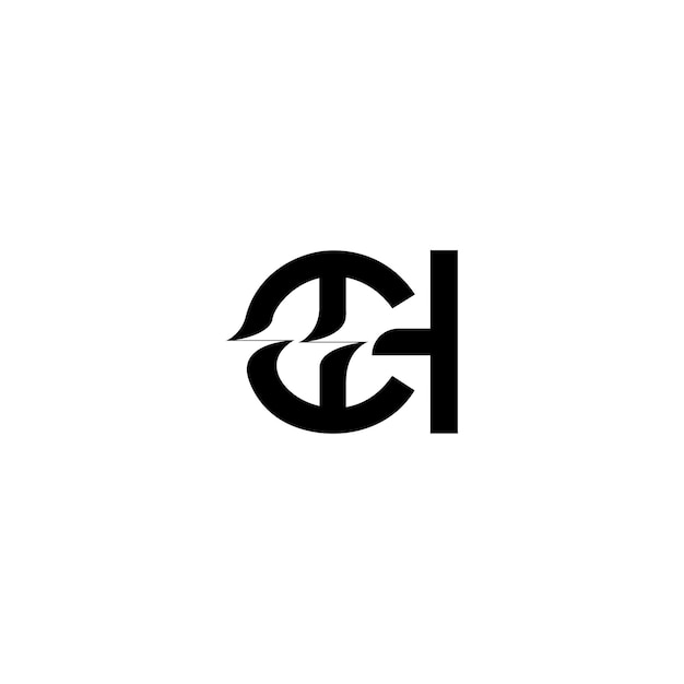 CH monogram logo projekt list tekst nazwa symbol monochromatyczne logotyp alfabet znak proste logo
