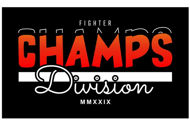 Champs Vintage Typografia Projekt W Odzieży Tshirt Ilustracji Wektorowych I Innych Zastosowań