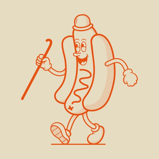 Charakter Hotdoga, Charakter Maskotki Retro