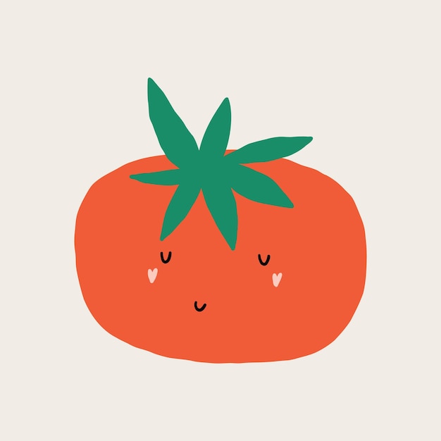 Charakter pomidora Kawaii