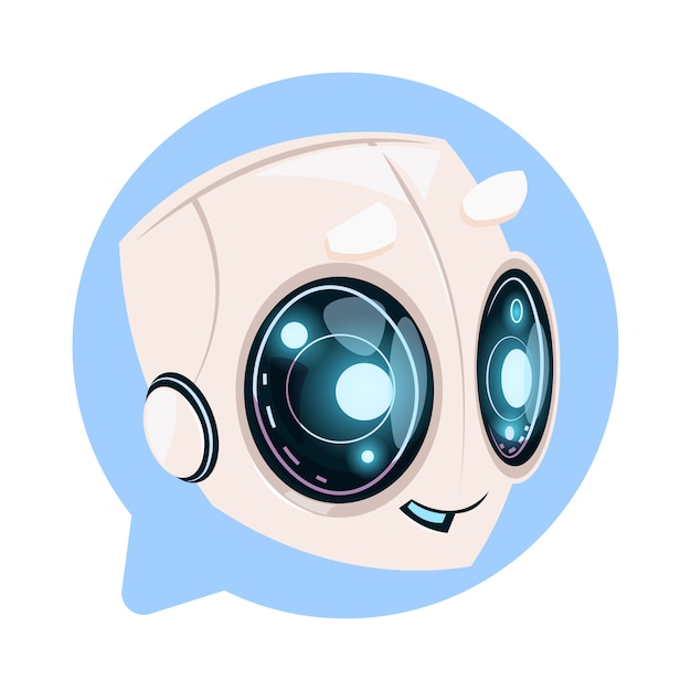 Plik wektorowy chat bot cute w dymku ikona koncepcja chatbot lub chatterbot technology