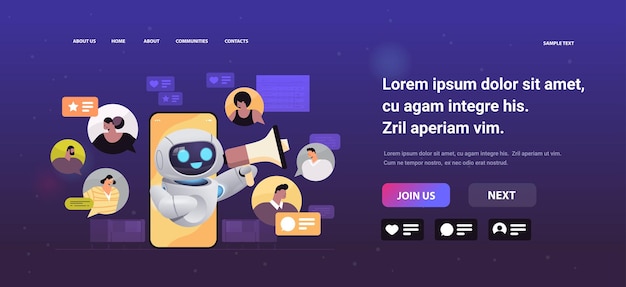 Chatbot Używający Głośnika Rozmawiający Z Biznesmenami Rasy Mieszanej Podczas Wirtualnej Konferencji Na Ekranie Smartfona