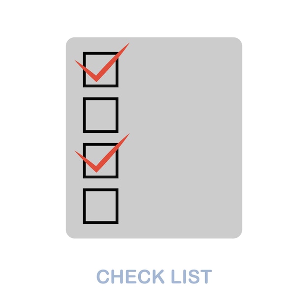 Check List Flat Icon Kolorowy Znak Elementu Z Kolekcji Narzędzi Biurowych Flat Check List Ikona Znaku Dla Infografiki Projektowania Stron Internetowych I Nie Tylko