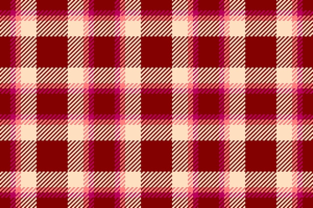 Plik wektorowy check plaid bez szwu z tkaniny tła tekstylnej z wektorową teksturą wzoru tartan w kolorach maroon i bisque