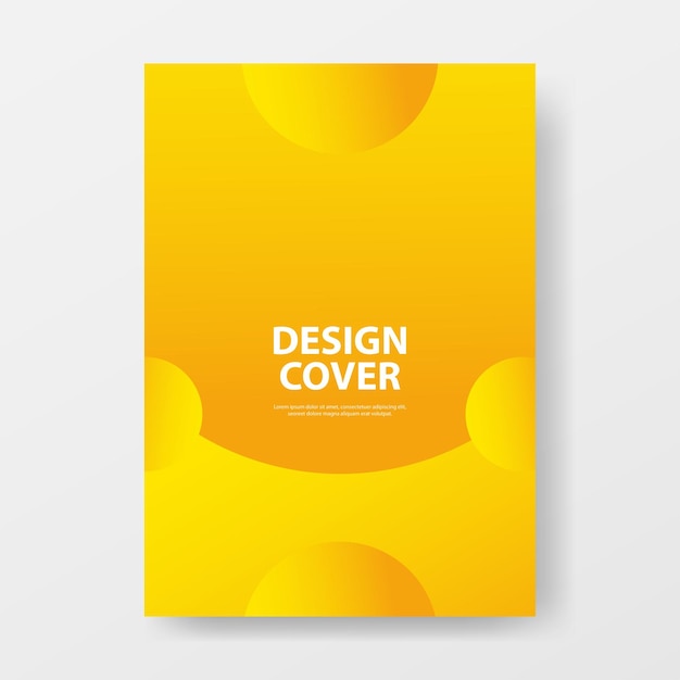 Plik wektorowy cheerful light yellow abstract cover or poster design template (szablon okładki lub plakatu)