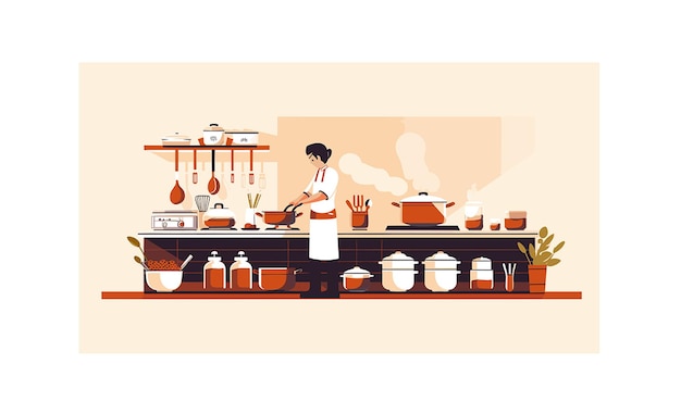 Plik wektorowy chef flat design 2d