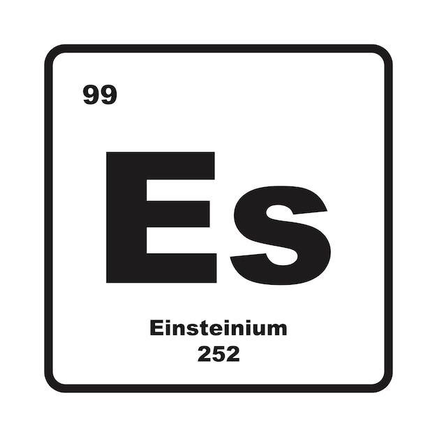 Chemia Einsteinium element chemiczny w tabeli okresowej
