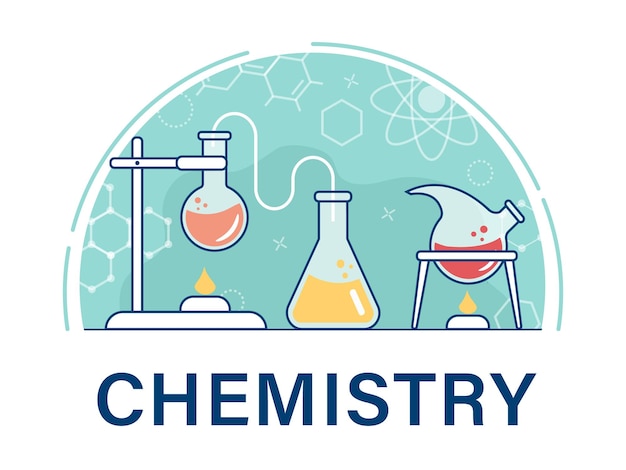 Chemiczne Doświadczenie W Laboratorium Naukowe Badania Eksperymentalne Ilustracja Wektora Płaskiego