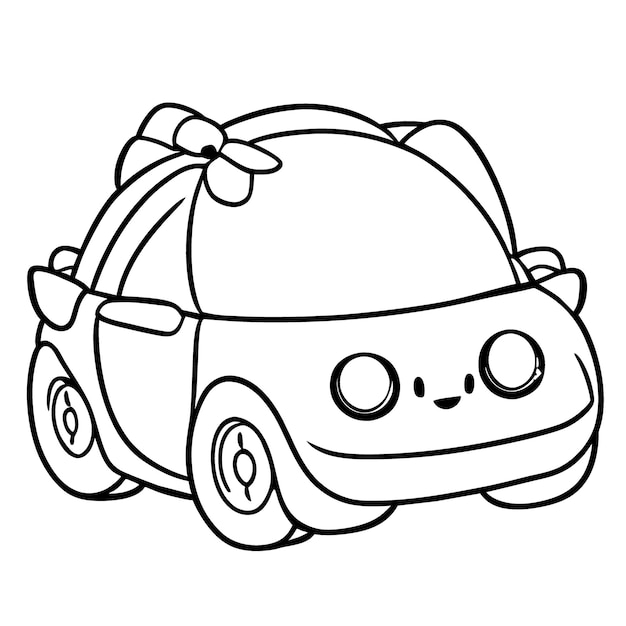 Chibi Car Kawaii Ilustracja Wektorowa