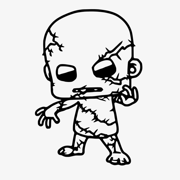 Plik wektorowy chibi zombies