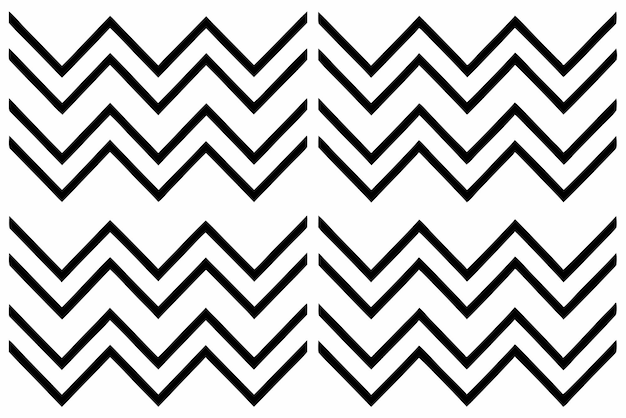 Chic Chevron Pattern line art klasyczna ilustracja wzoru geometrycznego