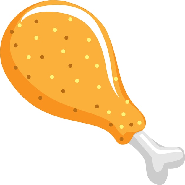 Plik wektorowy chickenfried chicken leg flat vector illustration logo icon clipart