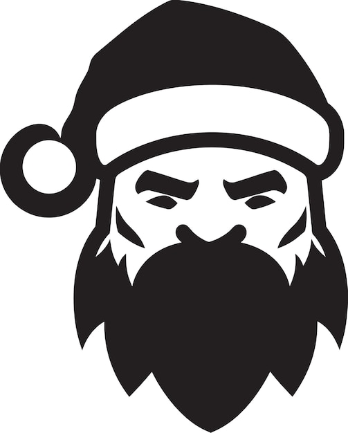 Chill Claus Appeal Cool Vector Black Santa Frosty St Nick Vibes Vector Black Cool