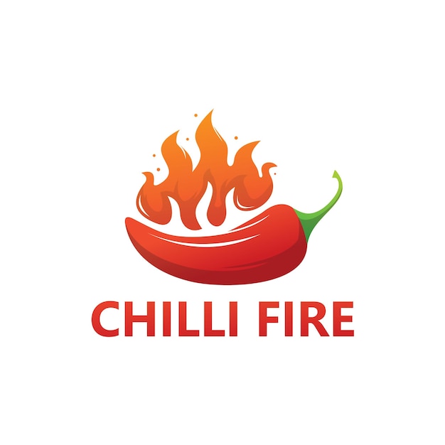 Chilli Fire Logo Szablon Projektu Wektora