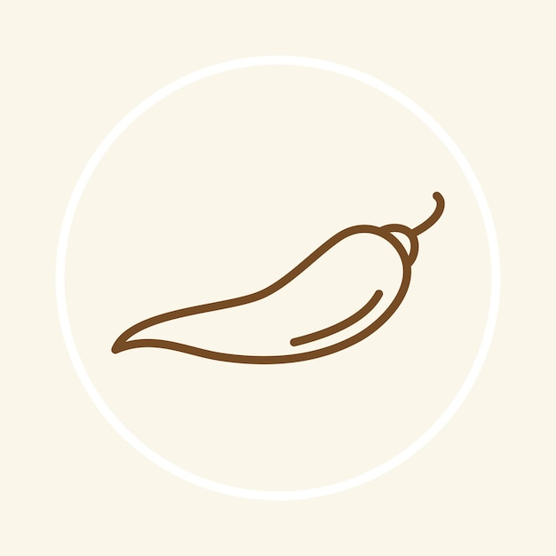Chilli modna ikona nadziejowa abstrakcyjna ilustracja wektorowa kolorowy projekt dzieła sztuki