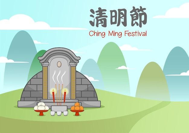 Chiński Grób Na Festiwalu Ching Ming