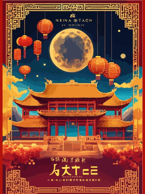 Plik wektorowy chiński nowy rok 2024 nowoczesny projekt sztuki ustawiony w czerwonym złocie i białych kolorach dla plakatu karty okładki b