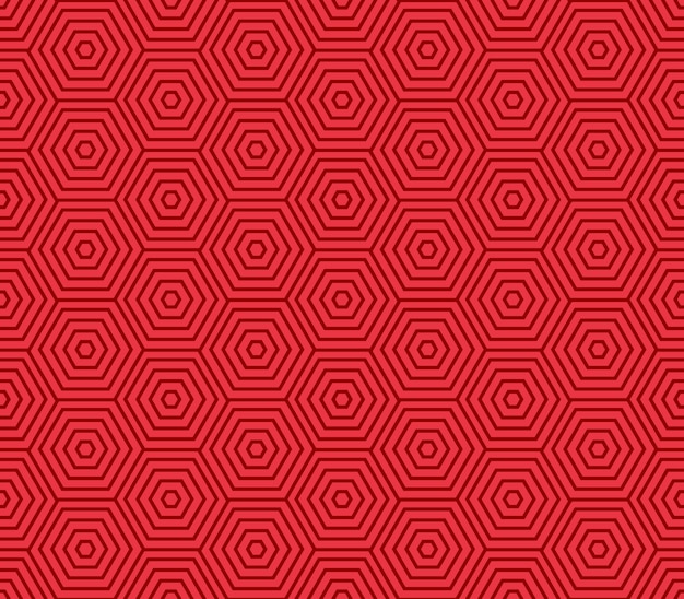 Chiński sześciokąt spiralny wzór bez szwu
