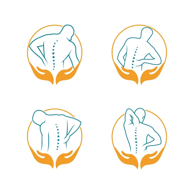 Plik wektorowy chiropraktyka symbol wektor ikona ilustracja szablon projektu