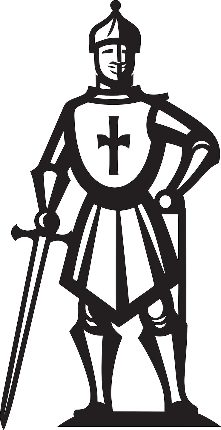 Wektor chivalrous footman shield and spear vector design (wektorowy projekt osłony i włóczni rycerskiej)