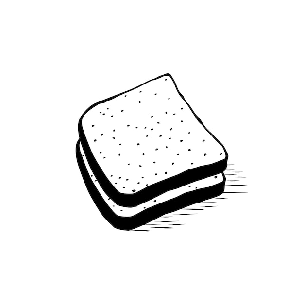 Plik wektorowy chleb wektor piekarnia ikona pokrojony świeży chleb pszenny szkic