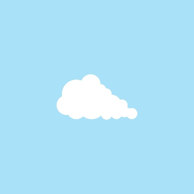 Chmura Abstrakt Biały Zestaw Chmur Izolowany Na Niebieskim Tle Ilustracja Wektorowa