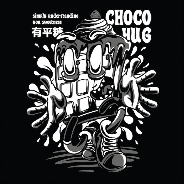 Choco Hug Black N White